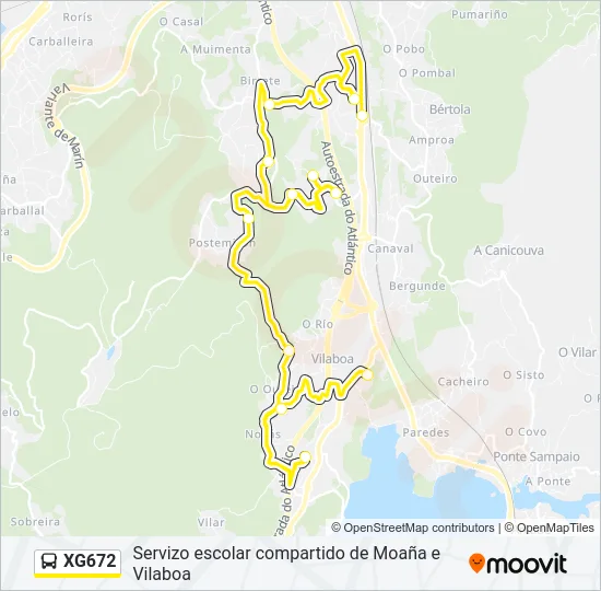 XG672 Bus Line Map