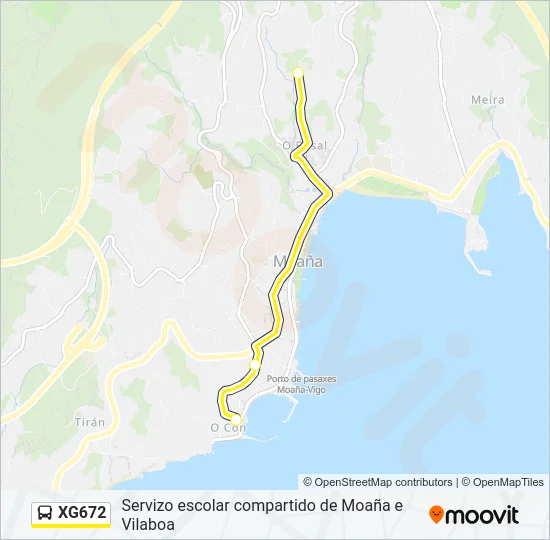 XG672 Bus Line Map