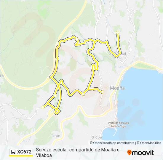 XG672 Bus Line Map