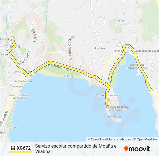 XG672 Bus Line Map
