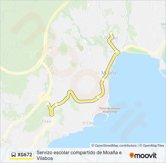 XG672 Bus Line Map