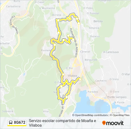 XG672 Bus Line Map
