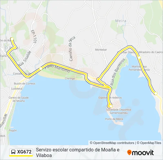 XG672 Bus Line Map