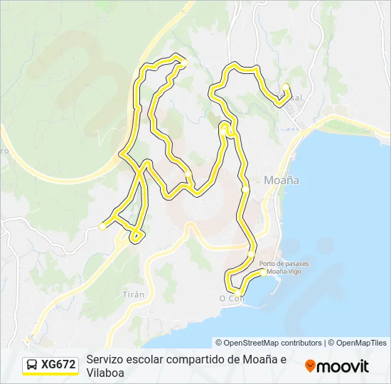 XG672 Bus Line Map