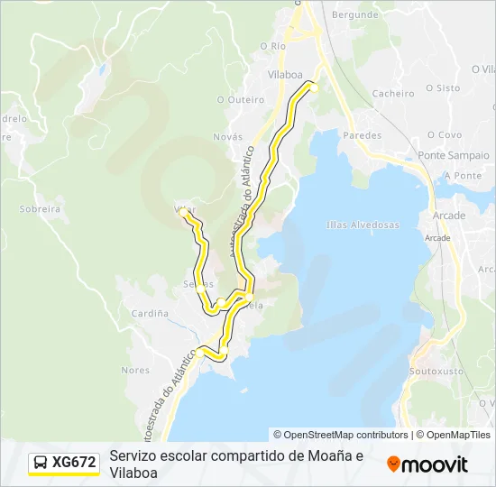 XG672 Bus Line Map
