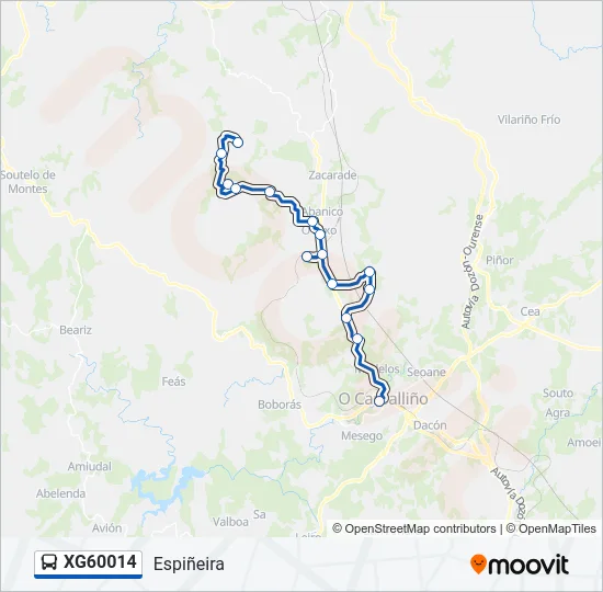 XG60014 Bus Line Map