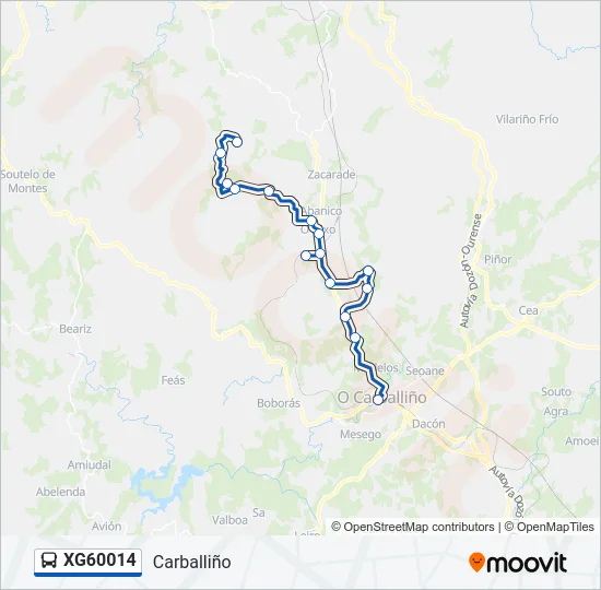 XG60014 Bus Line Map