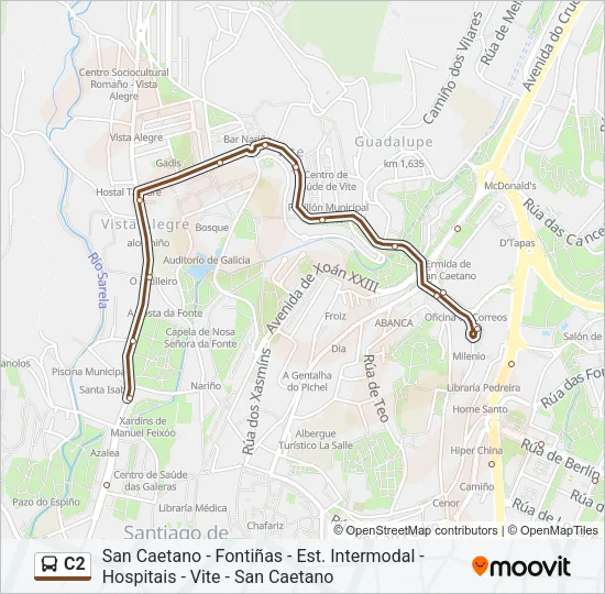 C2 Bus Line Map