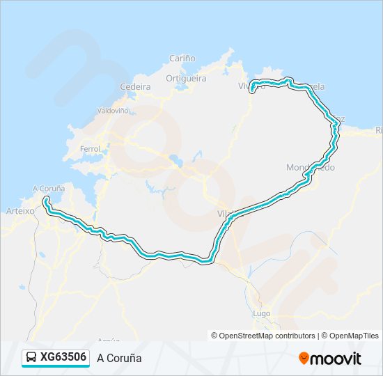 Mapa de XG63506 de autobús