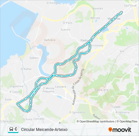 C Bus Line Map