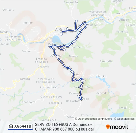XG644TB Bus Line Map