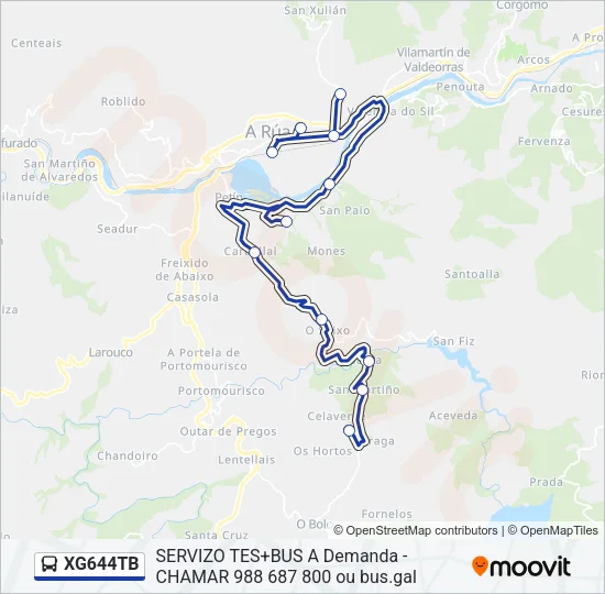 XG644TB Bus Line Map