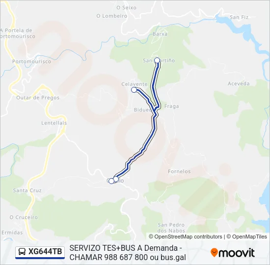 XG644TB Bus Line Map