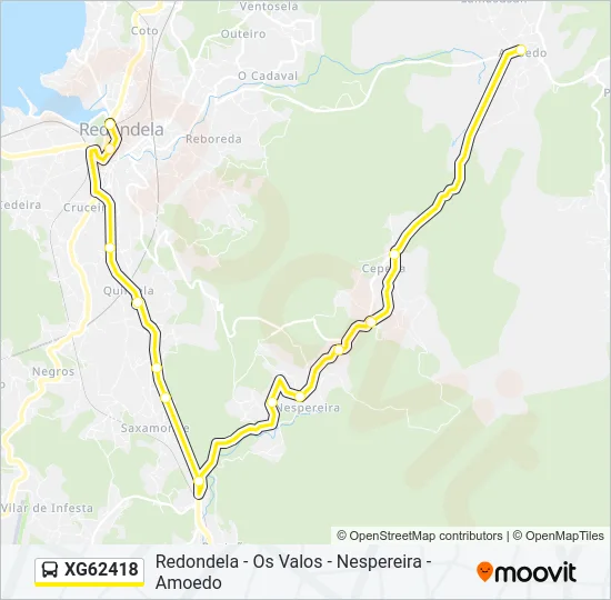 XG62418 Bus Line Map