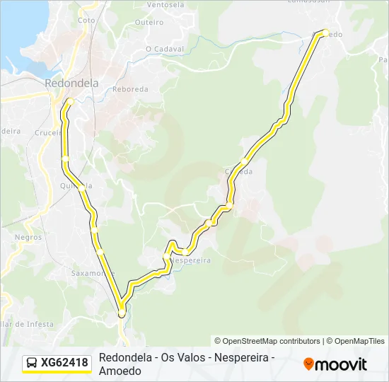 XG62418 Bus Line Map