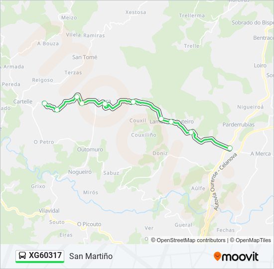 XG60317 bus Mapa de línia