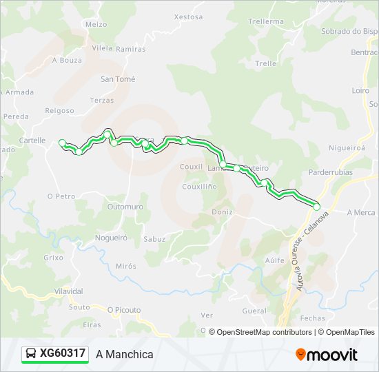 Mapa de XG60317 de autobús