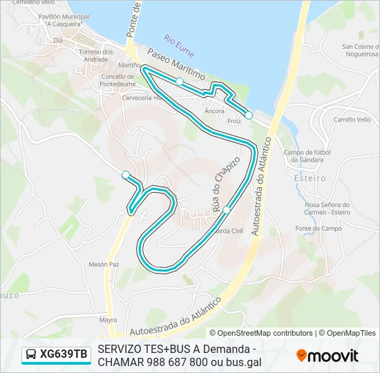 XG639TB Bus Line Map