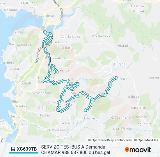 XG639TB Bus Line Map