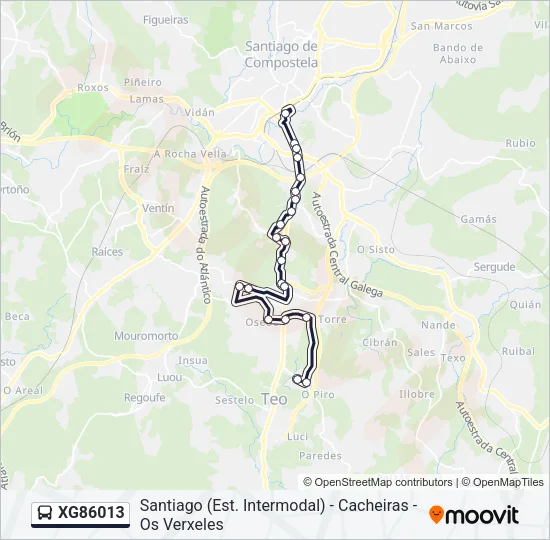 XG86013 Bus Line Map