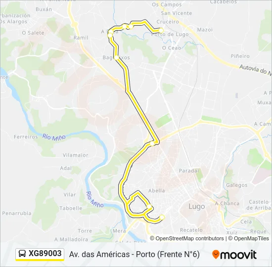 XG89003 Bus Line Map