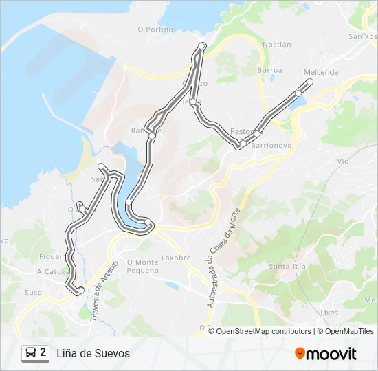 2 Bus Line Map