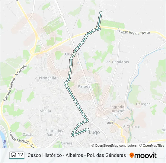 12 Bus Line Map