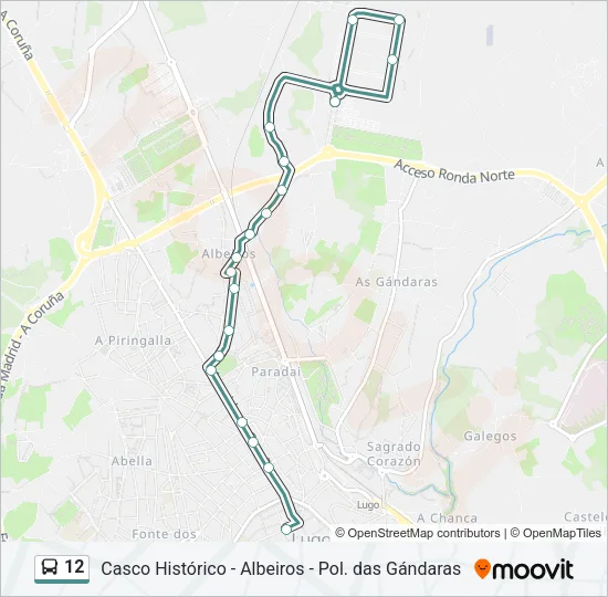 12 Bus Line Map