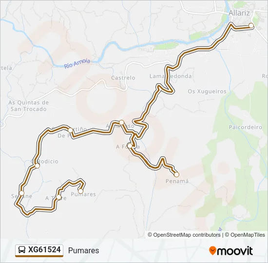 XG61524 Bus Line Map