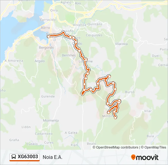 XG63003 Bus Line Map