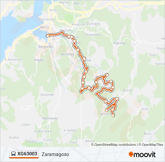 XG63003 bus Line Map