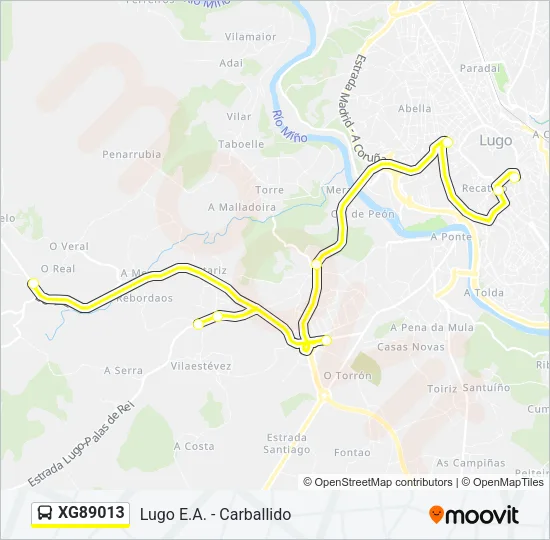 XG89013 Bus Line Map