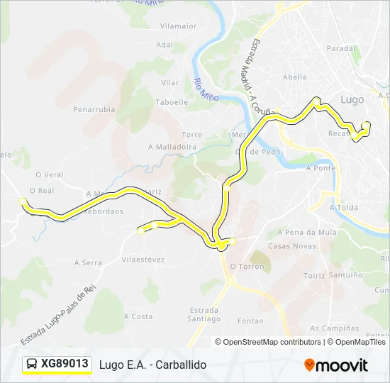 XG89013 Bus Line Map
