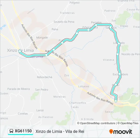 XG61150 Bus Line Map