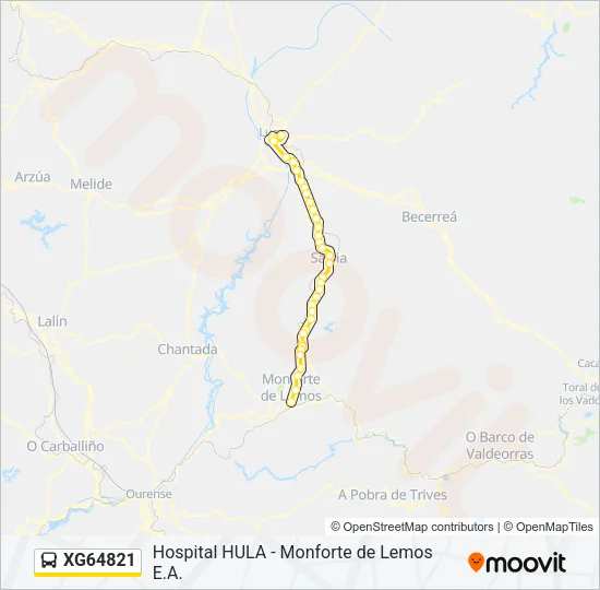 XG64821 Bus Line Map