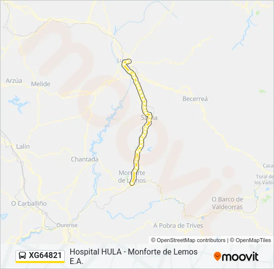 XG64821 Bus Line Map