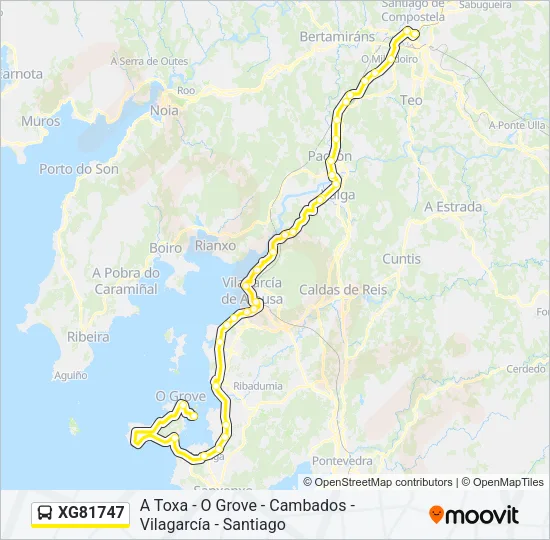 XG81747 Bus Line Map