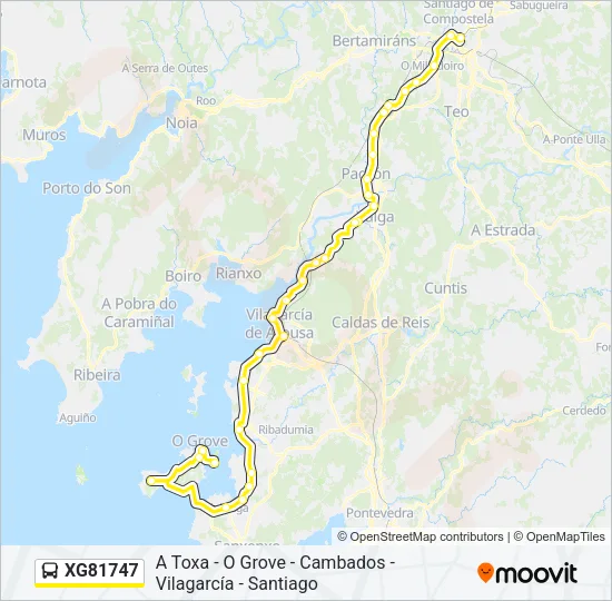 XG81747 Bus Line Map