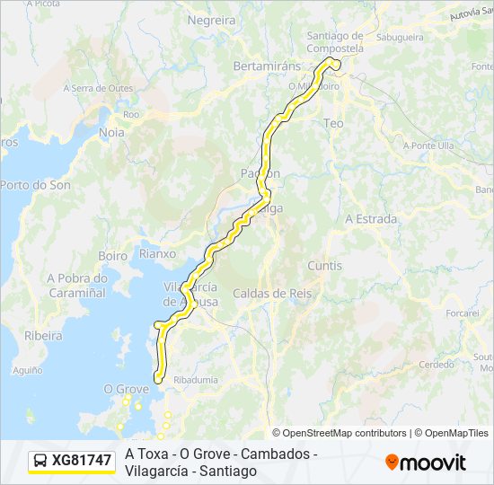 XG81747 bus Mapa de línia