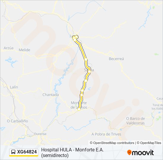 XG64824 bus Line Map