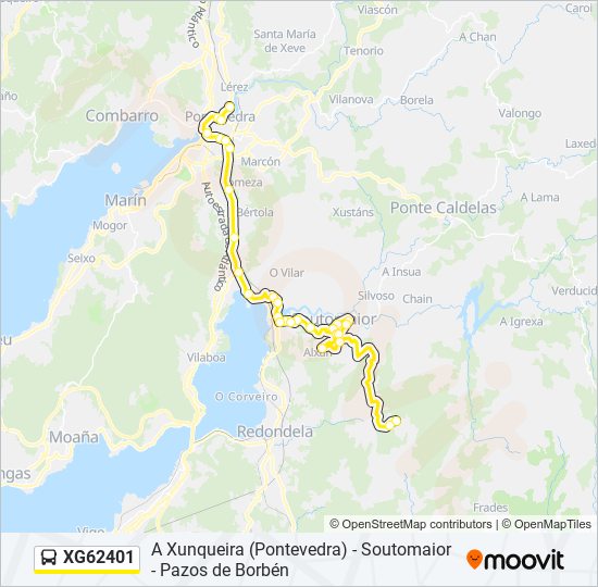 XG62401 bus Mapa de línia