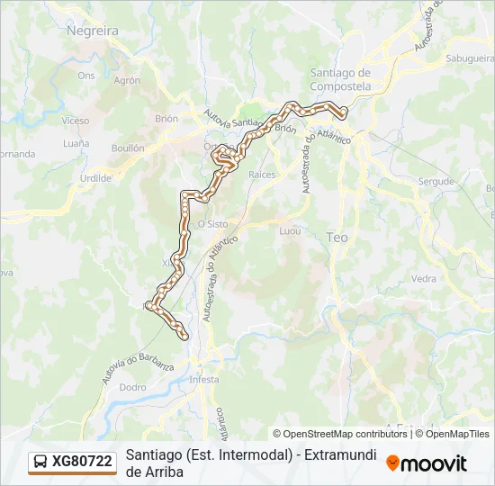 XG80722 Bus Line Map