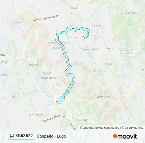 XG63622 Bus Line Map