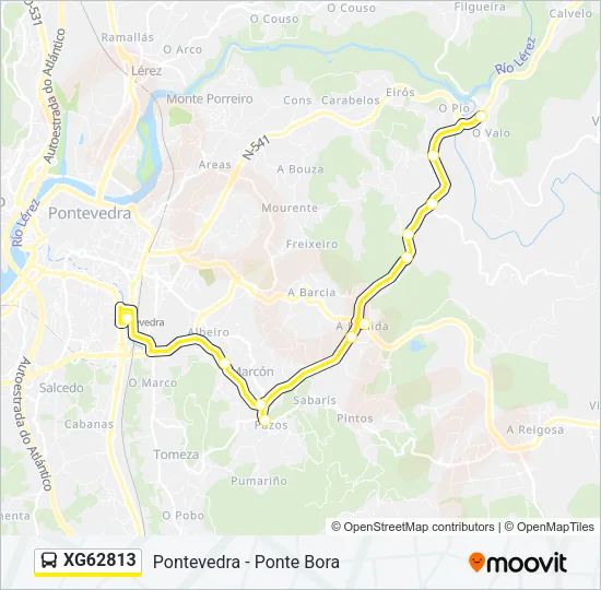 XG62813 Bus Line Map