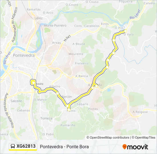 XG62813 Bus Line Map