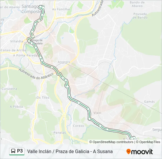 P3 Bus Line Map