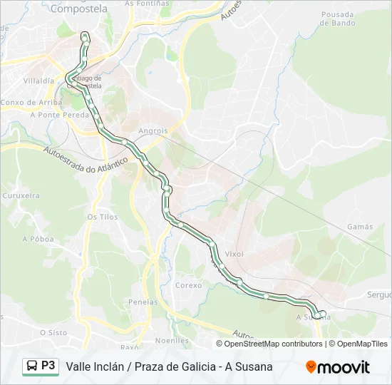 P3 Bus Line Map