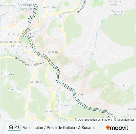 P3 Bus Line Map