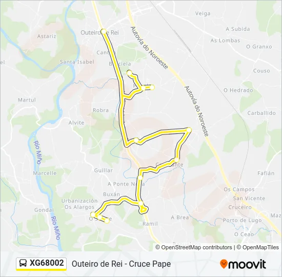 XG68002 Bus Line Map