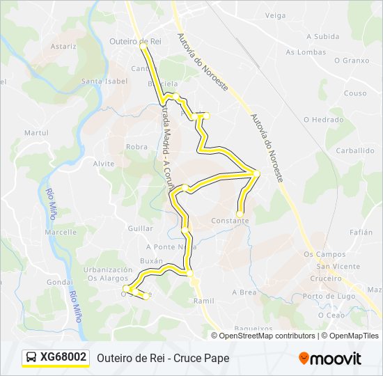 XG68002 bus Line Map